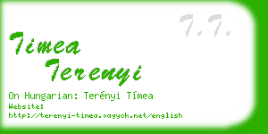 timea terenyi business card